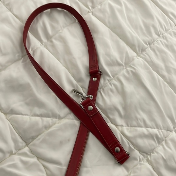 Coach Dog Coach Red Leather Large Dog Leash Poshmark